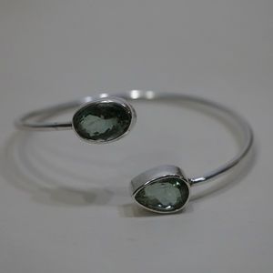 Sterling Silver 925 Genuine Green Amethyst Pendant